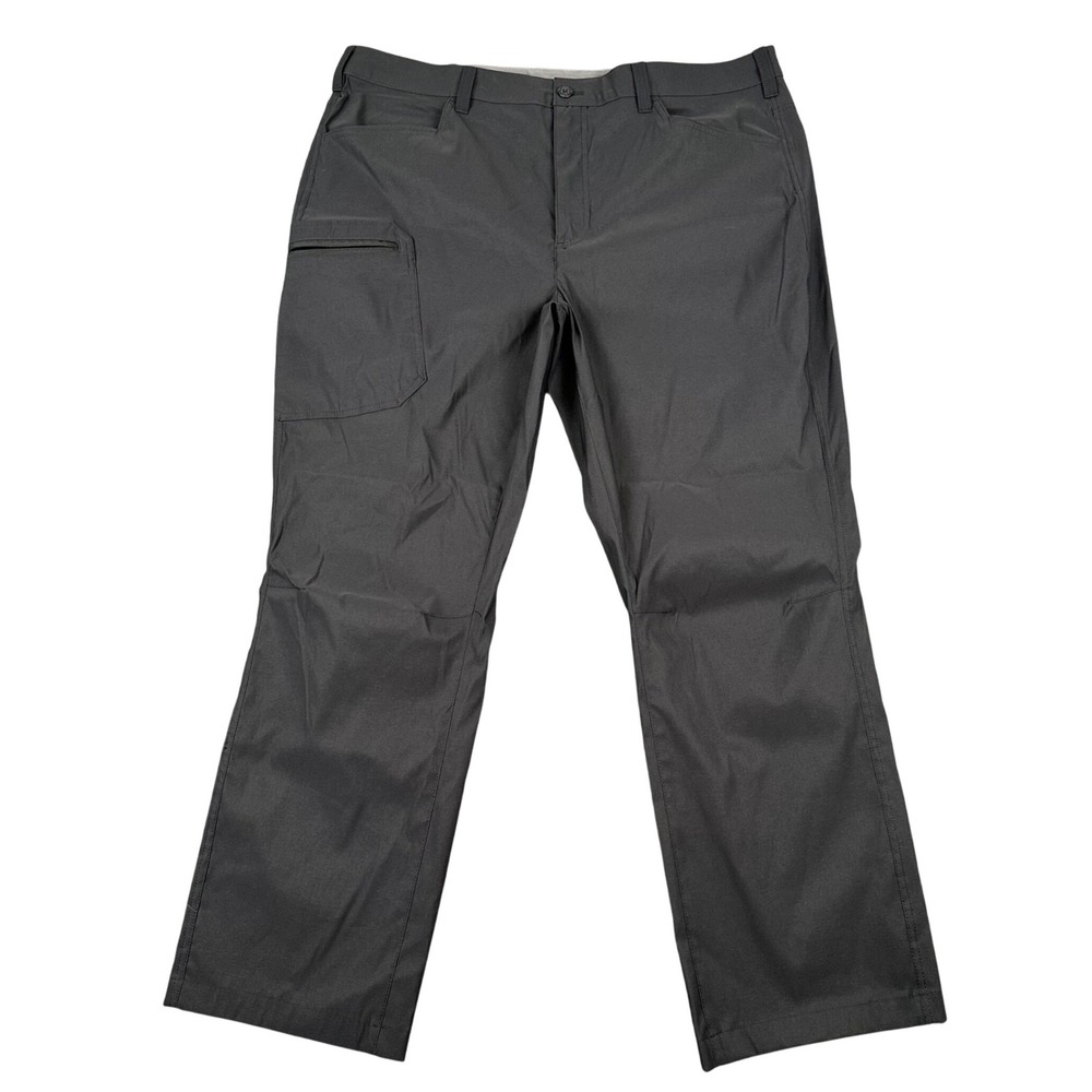 Eddie Bauer Rainier Tech Pants Mens 40x30 Black Outdoor Hiking Nylon Spandex - Picture 2 of 11